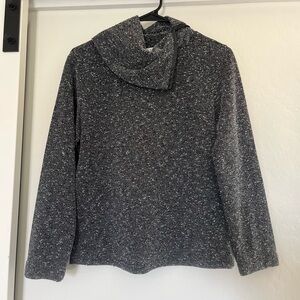 Vintage John Paul Richard Black Speckled Long Sleeve High Neck Top 90s Sweater S